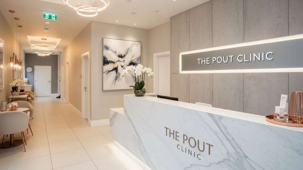 Luxury interior of The Pout Clinic, a trusted aesthetics clinic in London
