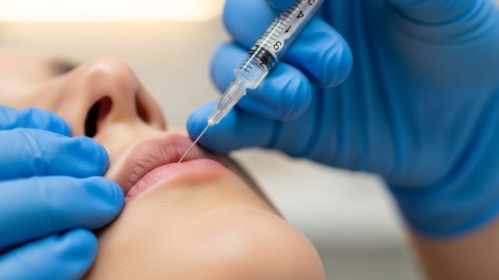 Russian lip filler results after treatment