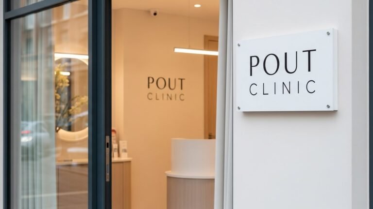 Exterior of Pout Clinic, a premier aesthetic clinic in West Ealing London.