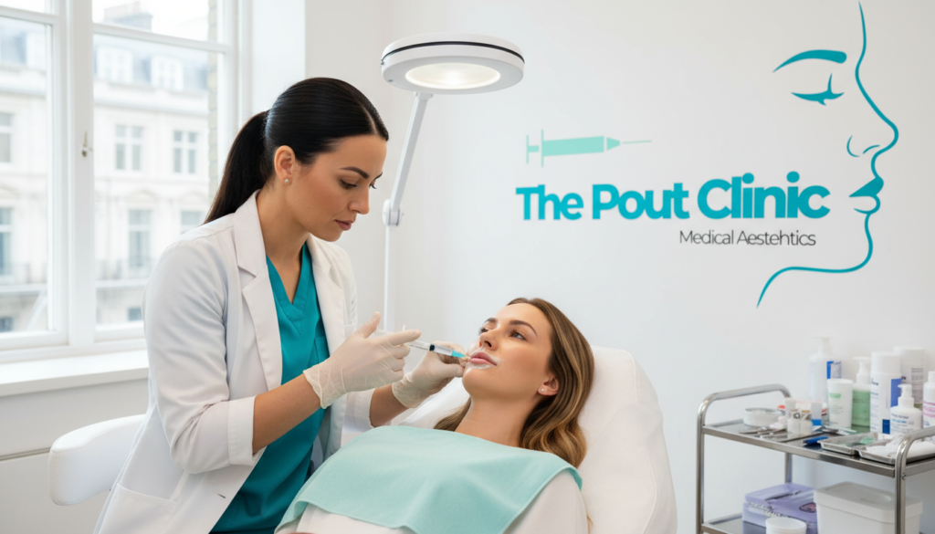 Classic lip filler treatment being performed by an expert practitioner