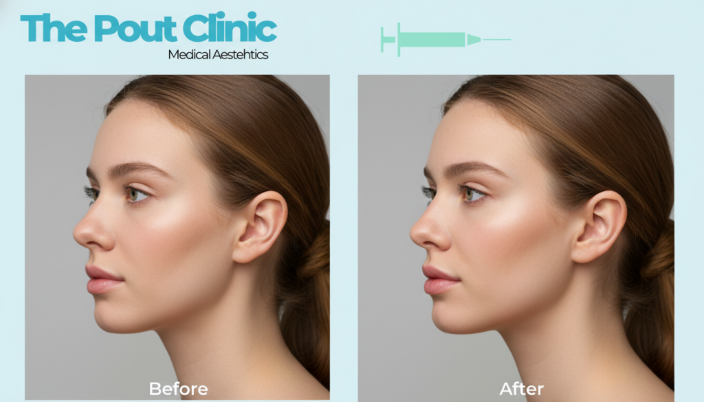 Non-surgical jawline contouring results for facial definition